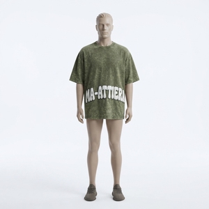 เสื้อยืดลายกราฟิกสีเขียวมะกอกสำหรับผู้ชาย เสื้อยืดผู้ชาย เสื้อยืดสำหรับผู้ชาย ผู้จัดจำหน่ายยอดนิยม ขายส่งราคาถูก - Product Image 1