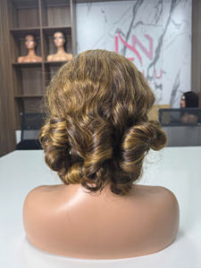 100% cheveux humains vietnamiens rebondissants Curl perruque frontale pour les femmes noires haute qualité Super Double cheveux prix de gros Piano couleur - Product Image 6