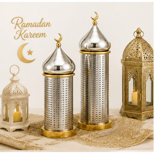 Metal Ramadan Minaret Candle Holder Set Stainless Steel Mosque Tower Lantern for Eid Mubarak Home Table Centerpiece Decoration - Product Image 2