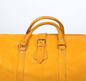 Sac de voyage Weekender Grand bagage en cuir cognac avec fermeture à glissière Logo personnalisable Cadeau parfait Lui LTG-0035C - Product Image 6