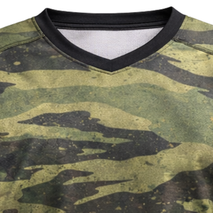 Camiseta de Paintball Verde Camuflaje, Táctica, para Woodsball, Sublimada, Corta, Transpirable, de Malla, para Equipo Profesional, con Puños Acanalados, de Secado Rápido - Product Image 5