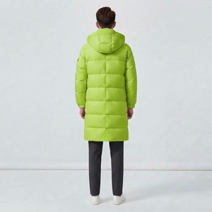 Manteau long matelassé pour homme, veste d'hiver chaude avec poches zippées, col montant, vêtements décontractés pour l'extérieur - Product Image 3