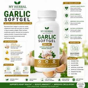 Capsules de Gélules Molles d'Ail Naturel avec Extrait d'Huile d'Ail Haute Concentration pour la Santé Cardiaque, le Soutien du Cholestérol et le Renforcement de l'Immunité - Product Image 2