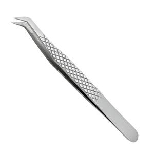 Pince à épiler antistatique de précision DANTRIC IMPLANTS en acier inoxydable, pointe lisse, courbée à 45 degrés, pour maquillage professionnel des cils - Product Image 6