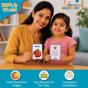 Cartes Flash Fruits de A à Z de Biplob, 28 cartes illustrées et rythmées recto-verso pour l'apprentissage de l'alphabet et du vocabulaire, pour les enfants de 2 à 7 ans - Product Image 2