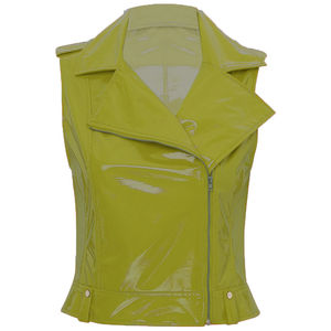 Veste sans manches en cuir pour femme, fermeture éclair, logo personnalisé, respirante, haute qualité, prix abordable, fabriquée au Pakistan - Product Image 6