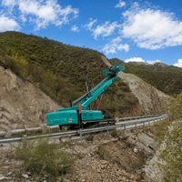 Machine de forage hydraulique sur chenilles robuste pour la stabilisation des pentes minières