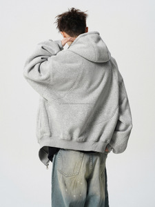 เสื้อฮู้ดลายแมงมุมผู้ชายขายดี สตรีทแวร์ผ้าฝ้ายสั่งทำพิเศษ เทคนิคปักนูนพองตัว ชุดวอร์มขนยาว - Product Image 6