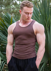 Camisetas de Tirantes Ajustadas de Secado Rápido con Logotipo Personalizado, Cuello Redondo, Camiseta Deportiva, Chaleco para Correr, Camisetas de Tirantes para Hombre - Product Image 5