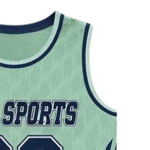 Unisex Mint Green Navy Blue Lacrosse Tank Jersey Polyester Lightweight Sportswear <b>Athletic</b> Team Uniform Match Clothing - Product Image 4