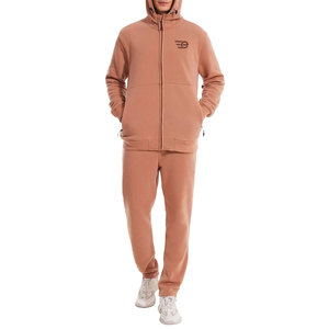 Survêtements d'entraînement actifs pour hommes, à capuche avec cordon de serrage, décontractés, pour l'hiver, la gym, la course à pied, le jogging, le fitness, l'extérieur, légers, 100% coton - Product Image 1