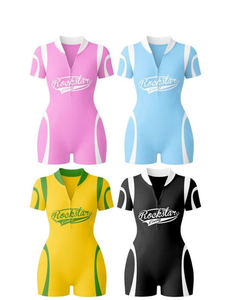 Body Basics <b>Rompers</b> Custom Workout Spandex Bodycon Jumpsuits <b>Women</b> Onesie Zip up One Piece Yoga Fitted Bodysuit <b>Romper</b> for <b>Women</b> - Product Image 6