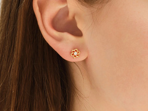 Pendientes de Aro de Lujo con Diamantes Cultivados en Laboratorio en Oro Rosa para Regalo de Boda o Compromiso - Product Image 2