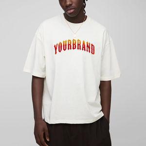 T-shirts pour hommes en coton 100% à col rond, coupe ample, style streetwear personnalisé, imprimé numérique, vêtements décontractés d'été, prix bas - Product Image 4