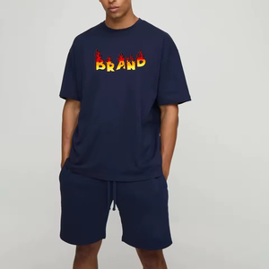 Conjunto de Camiseta y Pantalones Cortos de Algodón para Hombre, Diseño Personalizado con Estampado, Atuendo Casual de Verano - Product Image 5