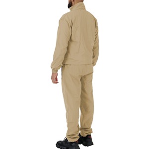 Custom Nylon Windbreaker Tracksuit Standing Collar Full <b>Zip</b> <b>Hooded</b> Cargo Jacket Training Jogging Set - Product Image 3