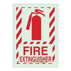 Panneau mural Brady pour extincteur, signalisation de sécurité durable en PVC pour intérieur/extérieur - Product Image 1