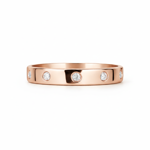Magnifique Bague de Fiançailles Empilable en Or Massif 10K 14K 18K avec Diamant de Laboratoire Rond Certifié IGI Couleur DEF Pureté VS VVS - Product Image 2