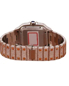 Montre pour homme de luxe de haute qualité avec cadran arabe personnalisé, verre moissanite rond, pour mariage et soirée - Product Image 2