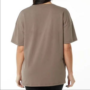 Camisetas de Mujer de Última Tendencia, Holgadas, Transpirables, Estilo Urbano, Logotipo Personalizado, Servicio de Bajo MOQ, Precio Razonable - Product Image 3