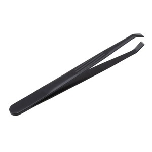 Pince à épiler à pointe fine en acier inoxydable, poignée confortable, noire, 1 pièce, écologique, moderne, pour l'épilation du visage - Product Image 3