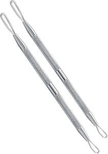 Kit d'extraction de comédons UBI 2 pièces en acier à haute teneur en carbone, outils de soin double extrémité, boucle d'extraction et pointe fine pour points noirs - Product Image 1
