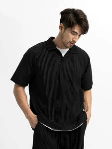 เสื้อโปโลแขนสั้นผู้ชาย, เสื้อยืดคอปกเสื้อลำลองหลวมระบายอากาศ - Product Image 1
