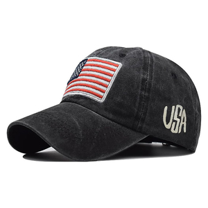 Gorra de Béisbol de 6 Paneles Bordada con la Bandera de EE. UU., Unisex, para Adultos, de Algodón, Informal, Ajustable, con Cierre Magnético - Product Image 3