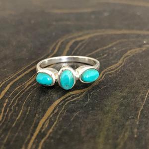 แหวนดีไซน์เนอร์สีเทอร์ควอยซ์ 2.9 กรัม จี้และเครื่องประดับชั้นดี - Product Image 1