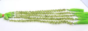 Cuentas facetadas de peridoto natural AAA en forma de cebolla de 5-6 mm, cuentas de peridoto verde de 8 pulgadas para la fabricación de joyería. - Product Image 5