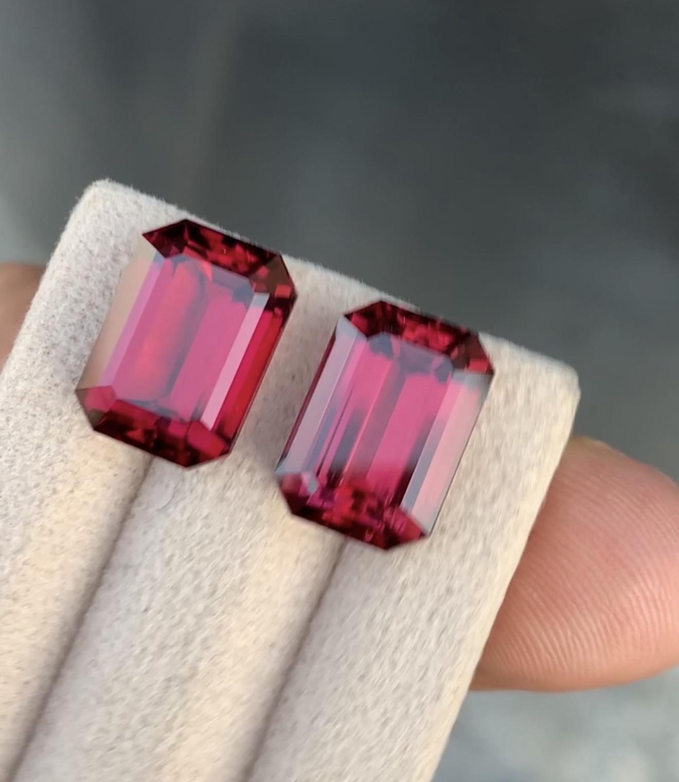 15.50 Carat Emerald Cut Pair