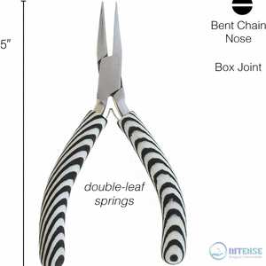 คีมปากแหลมสแตนเลส ลายม้าลาย ด้ามจับสบาย พร้อมสปริงคู่ สำหรับทำสร้อยข้อมือ - Product Image 3