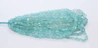 Perles de calcédoine bleue aqua naturelle, forme de pépite lisse, 6-7 mm, perles de pierres précieuses de calcédoine polies naturelles, calcédoine aqua naturelle