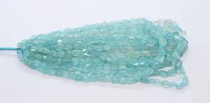 Perles de calcédoine bleue aqua naturelle, forme de pépite lisse, 6-7 mm, perles de pierres précieuses de calcédoine polies naturelles, calcédoine aqua naturelle - Product Image 5