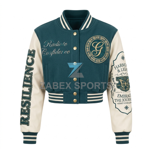 OEM ODM Premium <b>Men's</b> Regular Applique Varsity <b>Jacket</b> Custom <b>Letter</b> Pattern Eco-Friendly Windproof Streetwear Outerwear - Product Image 1