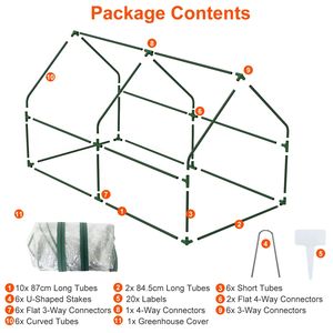 Mini Serra Portatile con Copertura in PVC Resistente ai Raggi UV, Porte con Cerniera Avvolgibili, Impermeabile, per Uso Interno ed Esterno in Giardino e Patio - Product Image 6