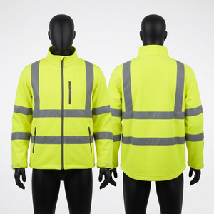 Veste en cuir noire réfléchissante à capuche en toile de polyester lavée 300 GSM très résistante avec panneau arrière en X et boutons personnalisés, service OEM - Product Image 5