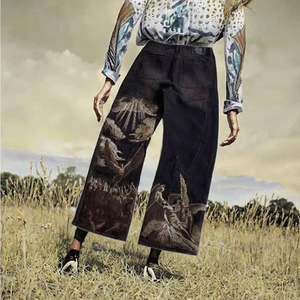 Pantalones Vaqueros para Hombre con Logotipo Personalizado, Estilo Holgado y Desgastado 2025, Hechos de Algodón, Estilo Moderno y Holgado - Product Image 3