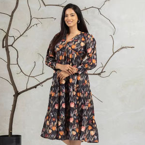 New Arrivals Elegance High Slit Formal Party Evening Dresses Dinner Dresses Women <b>Three</b> Quarter Sleeves Midi Length For Women - Product Image 1