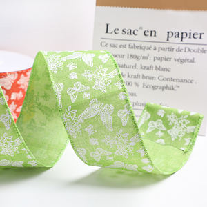 Vente en gros, petit ruban de figurine de papillon, rouleau de lin, matériel de noël, ruban cadeau, ruban de toile de jute - Product Image 2