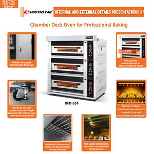 <span class=keywords><strong>Four</strong></span> à <span class=keywords><strong>pain</strong></span> industriel commercial haut de gamme Southstar, équipement complet de boulangerie, <span class=keywords><strong>four</strong></span> à sole électrique 3 niveaux 6 plateaux - Product Image 4