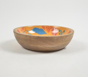 Cuencos de Madera Esmaltados Impresos, Cuencos de Ensalada de Madera Natural Hechos a Mano, Diseño Minimalista, Acabado Pulido para Vajilla de Cocina y Hogar - Product Image 1