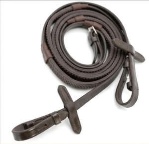 Cuerda de Goma Marrón Oscuro con Hebilla de 54 Pulgadas de Largo (108 Pulgadas en Total) para Entrenamiento Ecuestre - Product Image 1