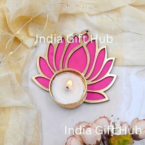 Juego de portavelas para Diwali Ganesh Chaturthi Laxmi Puja y Navidad Todos los festivales Año Nuevo Lotus Diya Decoraciones - Product Image 3