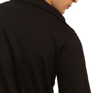 Sauvage Pullover Noir pour Homme, Sweat-shirt Décontracté à Col Montant et Fermeture Éclair Courte, Manches Longues, Léger, Haut de Sport - Product Image 5