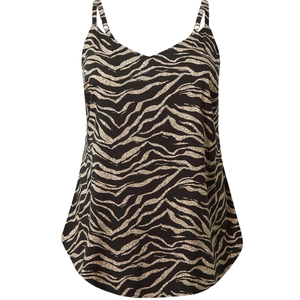 Débardeur décontracté en jersey pour femmes grandes tailles, col rond, dos échancré, sans manches, bretelles réglables - Product Image 1