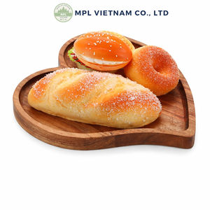 Premium Natural Rubber Wood Heart-Shaped Handcrafted Solid Wood Serving Tray for Snacks & Desserts Sustainable Wooden Tableware - Product Image 2