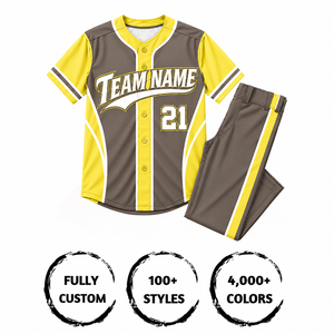 Conjunto de Uniforme de Béisbol Personalizado para Hombre, Adulto, Manga Corta, 100% Poliéster, Absorbe la Humedad, Impresión Sublimada, Nombre del Equipo 21 - Product Image 4