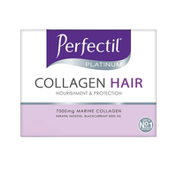Système de soins de beauté Perfectil Platinum Advanced, sachets de boisson au collagène et comprimés multivitaminés pour la santé de la peau et des cheveux