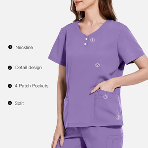 Wholesale Custom Logo Men Women Unisex Nurse Surgical Suit <b>Doctor</b> Medical Hospital Uniform <b>Set</b> Top Jogger Pants Scrubs <b>Set</b> - Product Image 3